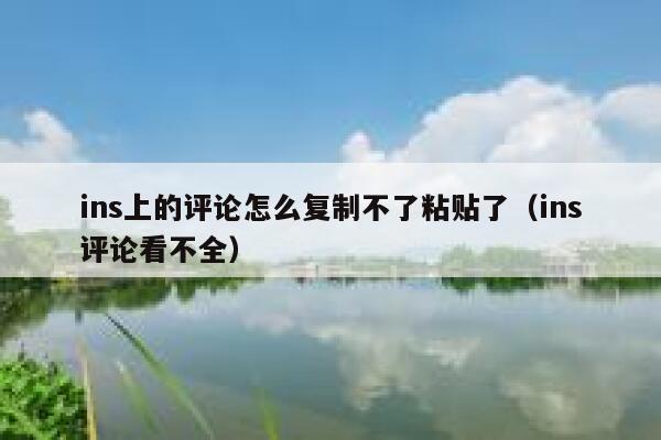 ins上的评论怎么复制不了粘贴了（ins评论看不全） 第1张