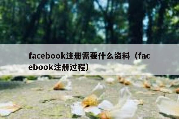 facebook注册需要什么资料（facebook注册过程） 第1张