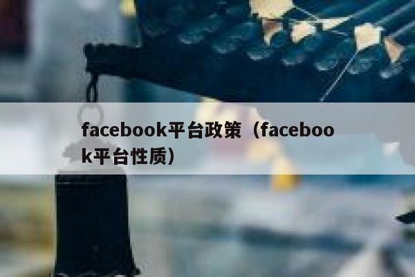 facebook平台政策（facebook平台性质） 第1张