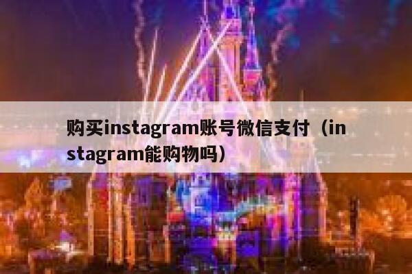 购买instagram账号微信支付（instagram能购物吗） 第1张