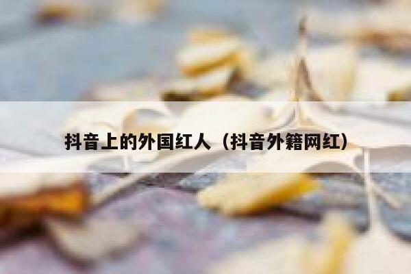 抖音上的外国红人（抖音外籍网红） 第1张