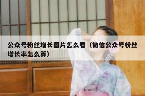 公众号粉丝增长图片怎么看（微信公众号粉丝增长率怎么算） 第1张