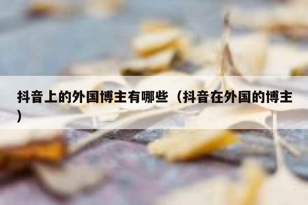 抖音上的外国博主有哪些（抖音在外国的博主） 第1张