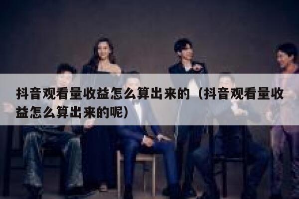 抖音观看量收益怎么算出来的（抖音观看量收益怎么算出来的呢） 第1张