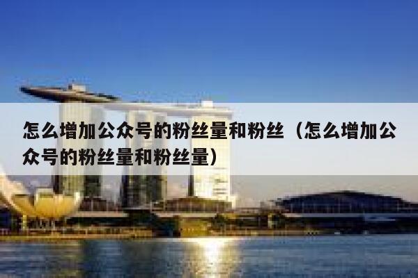 怎么增加公众号的粉丝量和粉丝（怎么增加公众号的粉丝量和粉丝量） 第1张