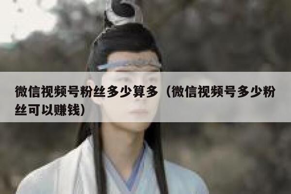 微信视频号粉丝多少算多（微信视频号多少粉丝可以赚钱） 第1张