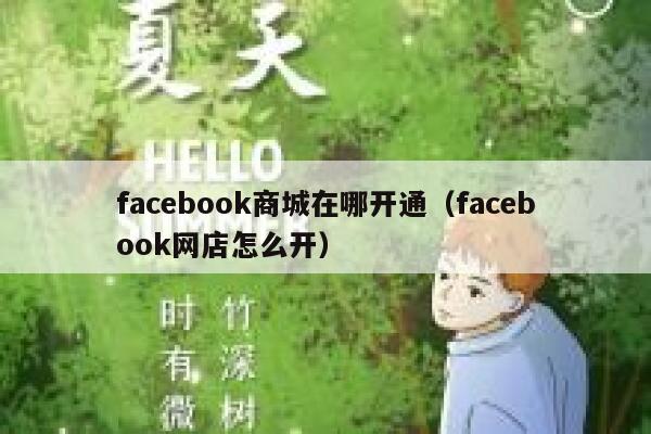 facebook商城在哪开通（facebook网店怎么开） 第1张