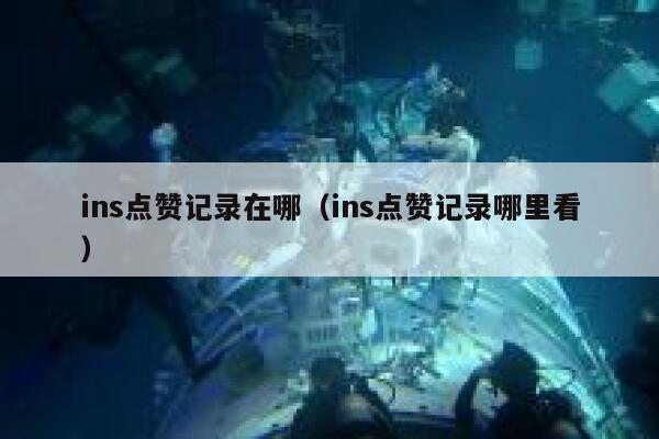 ins点赞记录在哪（ins点赞记录哪里看） 第1张