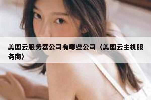 美国云服务器公司有哪些公司（美国云主机服务商） 第1张