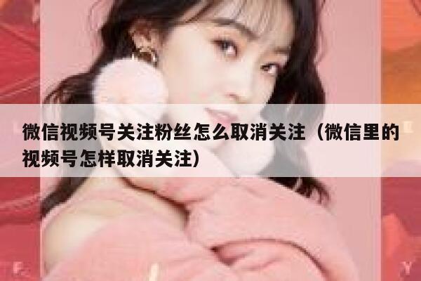 微信视频号关注粉丝怎么取消关注（微信里的视频号怎样取消关注） 第1张