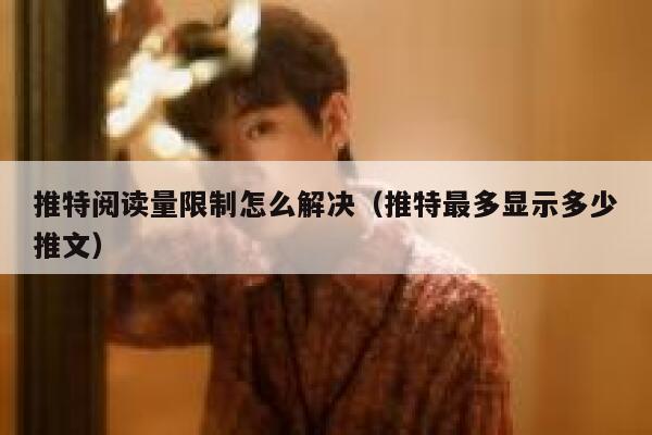 推特阅读量限制怎么解决（推特最多显示多少推文） 第1张