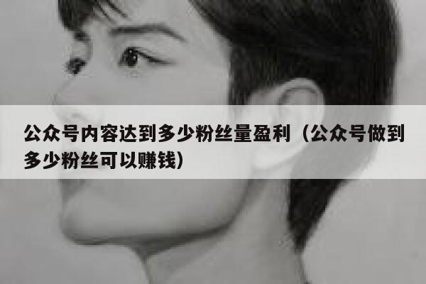 公众号内容达到多少粉丝量盈利（公众号做到多少粉丝可以赚钱） 第1张