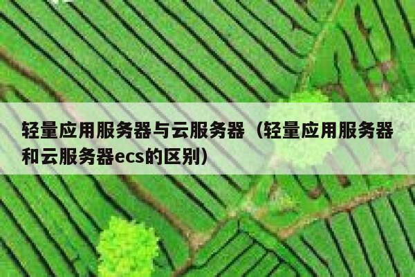 轻量应用服务器与云服务器（轻量应用服务器和云服务器ecs的区别） 第1张