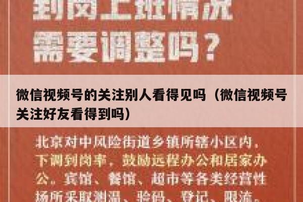 微信视频号的关注别人看得见吗（微信视频号关注好友看得到吗） 第1张