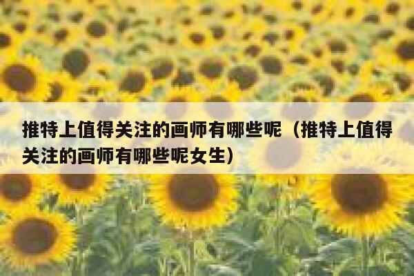 推特上值得关注的画师有哪些呢（推特上值得关注的画师有哪些呢女生） 第1张