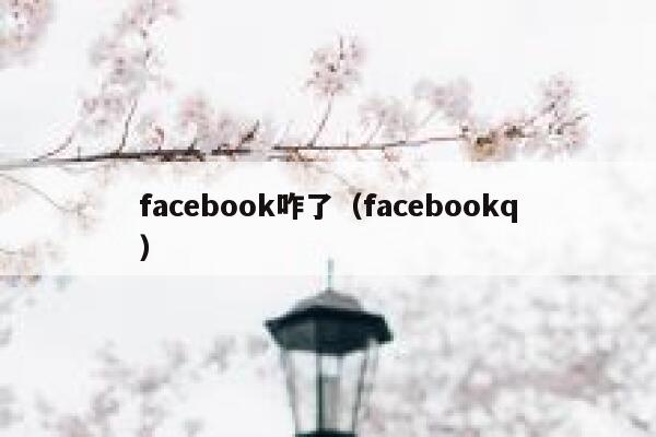 facebook咋了（facebookq） 第1张