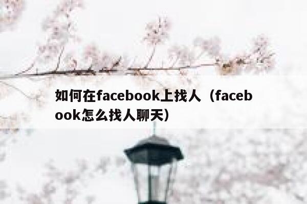 如何在facebook上找人(facebook怎么找人聊天) 第1张 如何在facebook上找人(facebook怎么找人聊天) 第1张