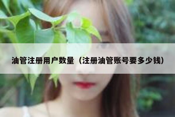 油管注册用户数量（注册油管账号要多少钱） 第1张