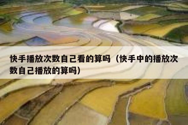 快手播放次数自己看的算吗（快手中的播放次数自己播放的算吗） 第1张