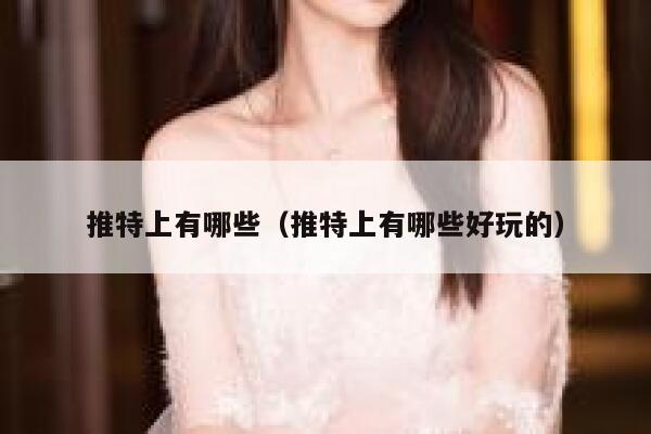 推特上有哪些（推特上有哪些好玩的） 第1张