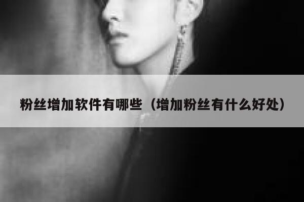 粉丝增加软件有哪些（增加粉丝有什么好处） 第1张