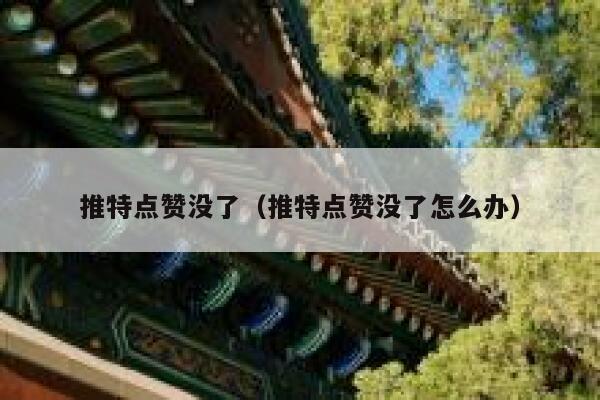 推特点赞没了（推特点赞没了怎么办） 第1张