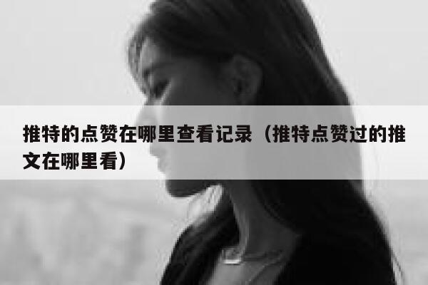 推特的点赞在哪里查看记录（推特点赞过的推文在哪里看） 第1张