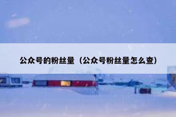 公众号的粉丝量(公众号粉丝量怎么查) 第1张 公众号的粉丝量(公众号粉丝量怎么查) 第1张
