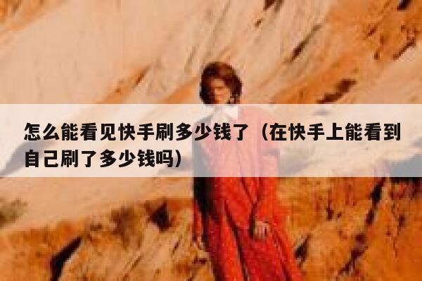 怎么能看见快手刷多少钱了（在快手上能看到自己刷了多少钱吗） 第1张