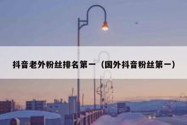 抖音老外粉丝排名第一(国外抖音粉丝第一) 第1张 抖音老外粉丝排名第一(国外抖音粉丝第一) 第1张