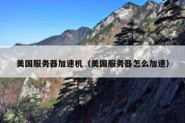美国服务器加速机（美国服务器怎么加速） 第1张