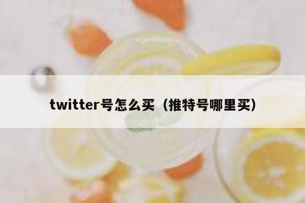 twitter号怎么买（推特号哪里买） 第1张