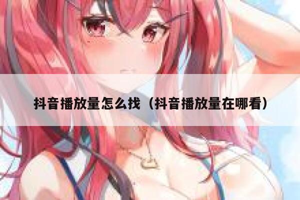 抖音播放量怎么找(抖音播放量在哪看) 第1张 抖音播放量怎么找(抖音播放量在哪看) 第1张