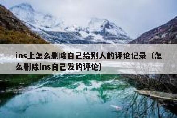 ins上怎么删除自己给别人的评论记录（怎么删除ins自己发的评论） 第1张