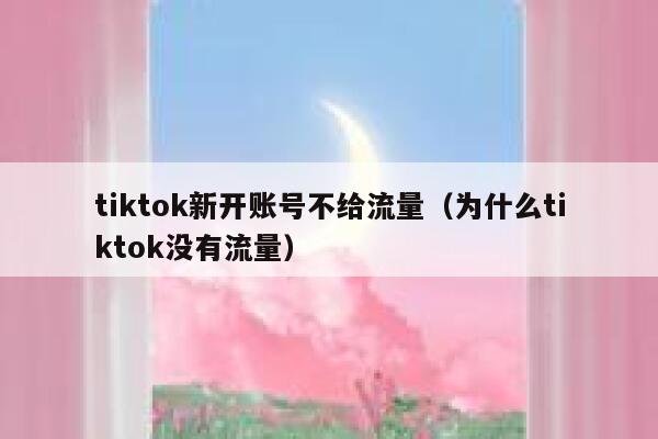tiktok新开账号不给流量(为什么tiktok没有流量) 第1张 tiktok新开账号不给流量(为什么tiktok没有流量) 第1张