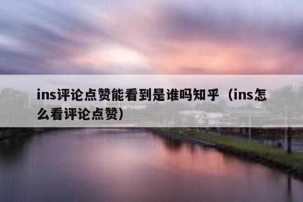 ins评论点赞能看到是谁吗知乎（ins怎么看评论点赞） 第1张
