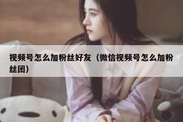 视频号怎么加粉丝好友（微信视频号怎么加粉丝团） 第1张
