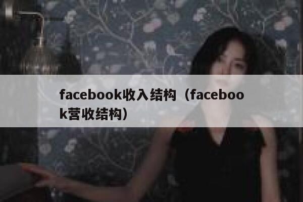 facebook收入结构（facebook营收结构） 第1张