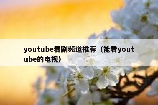 youtube看剧频道推荐（能看youtube的电视） 第1张