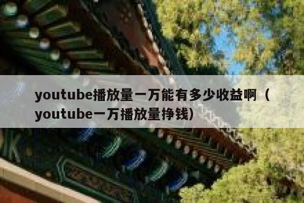 youtube播放量一万能有多少收益啊（youtube一万播放量挣钱） 第1张