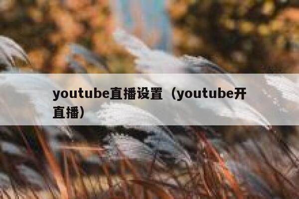 youtube直播设置（youtube开直播） 第1张