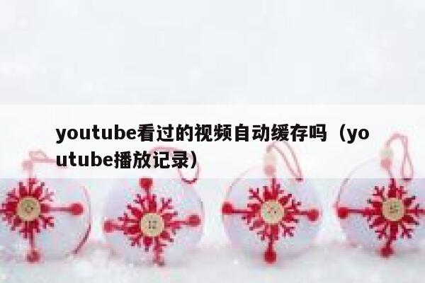 youtube看过的视频自动缓存吗（youtube播放记录） 第1张