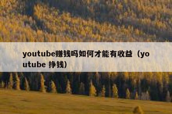 youtube赚钱吗如何才能有收益（youtube 挣钱） 第1张