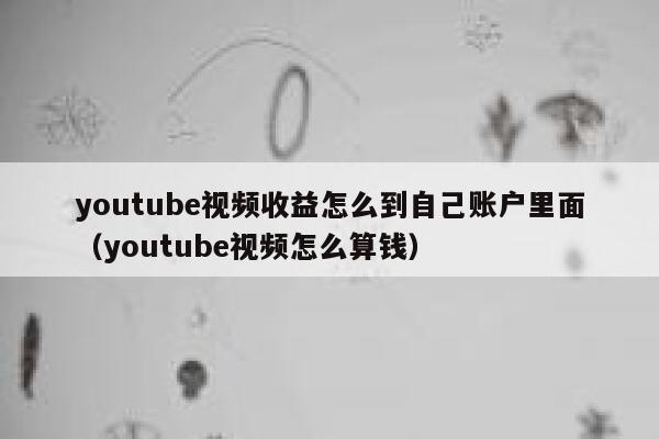 youtube视频收益怎么到自己账户里面（youtube视频怎么算钱） 第1张