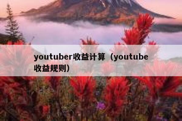 youtuber收益计算（youtube收益规则） 第1张