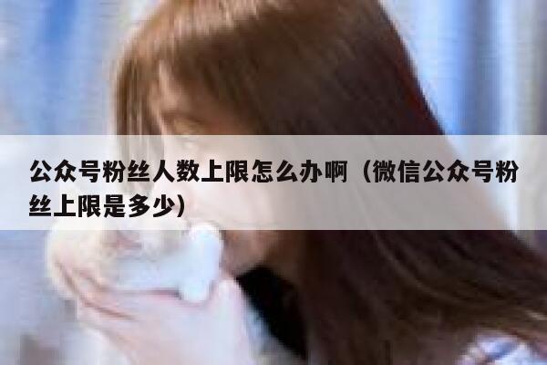 公众号粉丝人数上限怎么办啊（微信公众号粉丝上限是多少） 第1张