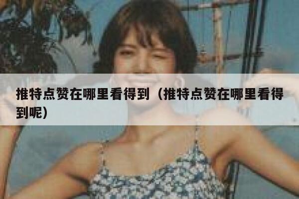 推特点赞在哪里看得到（推特点赞在哪里看得到呢） 第1张