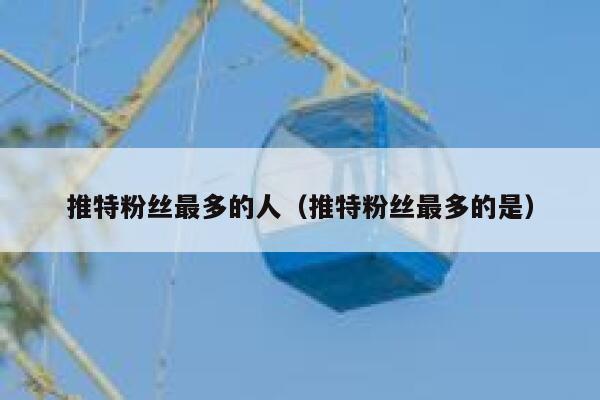 推特粉丝最多的人（推特粉丝最多的是） 第1张