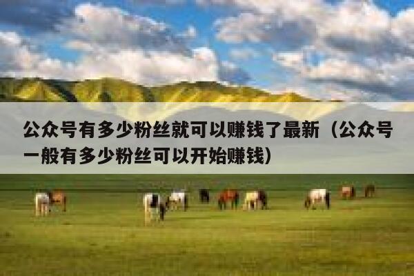 公众号有多少粉丝就可以赚钱了最新（公众号一般有多少粉丝可以开始赚钱） 第1张