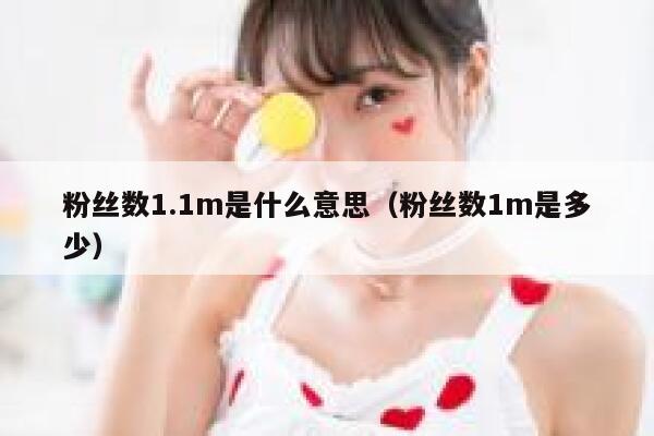 粉丝数1.1m是什么意思(粉丝数1m是多少) 第1张 粉丝数1.1m是什么意思(粉丝数1m是多少) 第1张